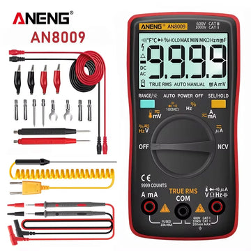 Digital Multimeter Transistor ANENG AN8009 Testers Capacitor True-RMS Tester Automotive Electrical Capacitance Meter Temp Diode Apsilon