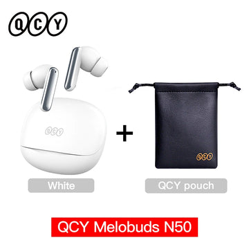QCY Melobuds N50 ANC Bluetooth 5.4 Wireless Earphones Active Noise Cancellation 6 Mics Clear Call Earbuds Multipoint Connection Apsilon