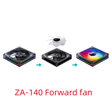 Jonsbo ZA-420/140 Computer Case Fan DIY Exchange 2 Sets Fan Blades  5V ARGB 140mm PWM Reverse Combination Cooling Fan Apsilon
