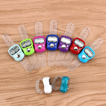 0-99999 Finger Counter Ring 5 Digital LED Electronic Handheld Tally Counter Clicker Counter with Islamic Tasbih Bead 1-10PCS Apsilon