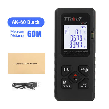 Construction Laser Measuring Tool 40M/60M Portable Rangefinder USB Rechargeable For Indoor/Outdoor Surveying & Interior Design Apsilon