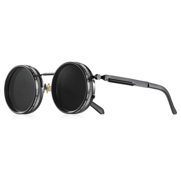 CRIXALIS Polarized Round Sunglasses ND9 Adjustable Dimming Men Women Retro Punk Men's Fishing Eyeglasses Outdoor Shades UV400 Apsilon