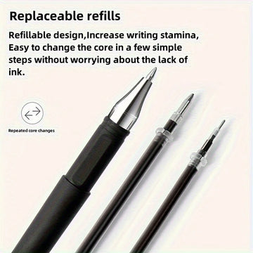 5/10/20pcs Quick-Drying Gel Pens, 0.5mm Fine Tip, Black Ink - Ideal Choice for Office and School clea For school office use only Apsilon