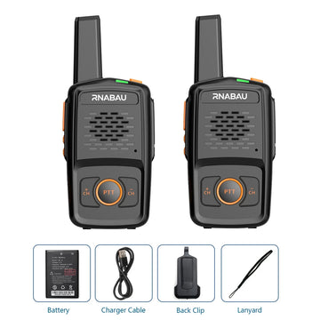 Mini Walkie Talkie RNABAU 16 Channels Professional MT-N1 UHF 400-470MHZ Match Baofeng Two Way Radio Apsilon