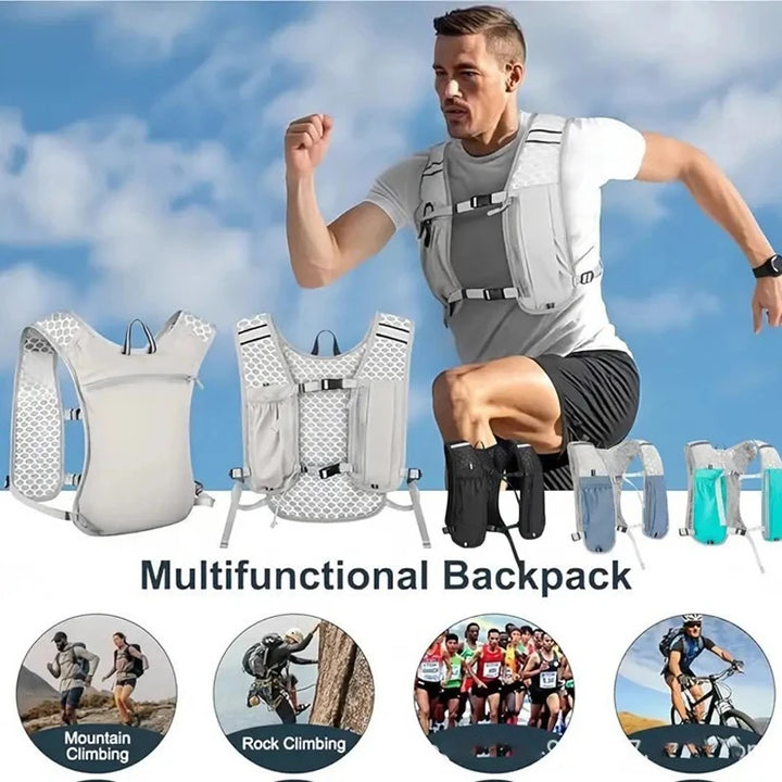 New Running Water Bottle Storage Vest Lightweight Running Vest Reflective Hydration Water Chest Pack With Phone Holder Apsilon