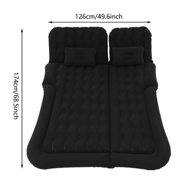 Inflatable Car Mattress Bed Truck SUV Backseat Camping Air Mattress with Air Pump & Pillow, Blow Up Car Sleeping Mattress Apsilon