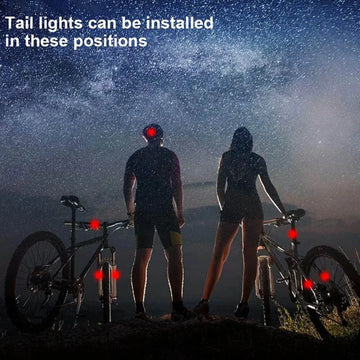 5pcs LED Bike Tail Light Set USB Rechargeable Helmet Bike Rear Lights Easy for Install Safety MTB Bike Cycling Lamp Apsilon