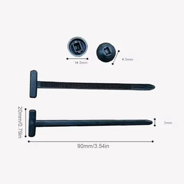 Universal Car Nylon Cable Tie Buckles Heavy Duty Self-Locking Zip Ties Holder with Pin Button Fasteners Car UV Resistant Ties Apsilon