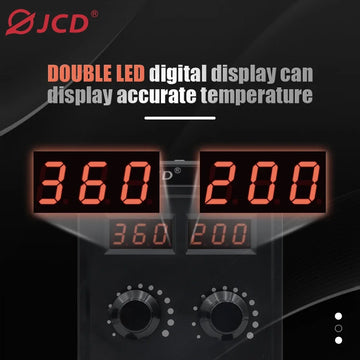 JCD 8586D Soldering Station 2 IN 1 750W Hot Air Gun LCD Dual Digital Display Electric Soldering Iron SMD Welding Rework Station Apsilon