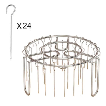 Stainless Steel Vertical Grill Rack Detachable String Grill Vertical Barbecue Skewer Bracket 12/24/49 Skewer Holder Apsilon