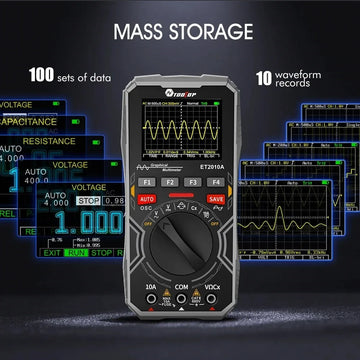 TOOLTOP ET2010A 2 IN 1 Digital Oscilloscope Multimeter 2.5Msps 1MHz Portable Multimeter Multifunctional Electrical Test Tool Apsilon