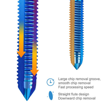 XCAN Thread Tap 10pcs M1-M3.5 HSS Metric Plug Tap Screw Tap Drill with Adjustable Tap Wrench Nano Blue Coated Machine Tap Apsilon