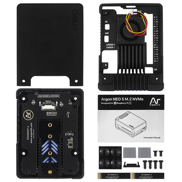 Argon NEO 5 M.2 NVME PCIE Case for Raspberry Pi 5 with Built-in Active Cooler PWM Fan Boot RPI 5 By SSD for Pi5 Apsilon