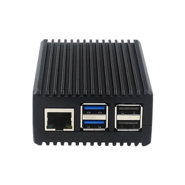Raspberry Pi 5 Aluminium Alloy Case Metal Shell with Silicone Heatsinks Passive Cooling Enclosure for Raspberry Pi 5 Apsilon