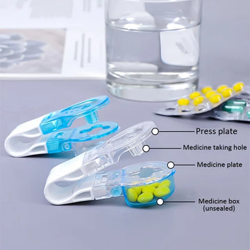 1pc Portable Pill Taker Remover with Medicine Box Household Gadgets, Tablets, Pills  Assistance Tool New Design  Pill Dispenser Apsilon