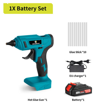 NEWBENY 280°C Electric Hot Melt Glue Gun 11MM 10pcs Glue Sticks Portable Rechargeable DIY Repair Tool For Makita Battery Pin Apsilon