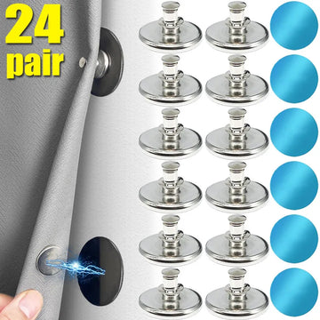Metal Curtain Magnetic Closure Wall Mounted Magnetic Buckle Shower Curtain Magnet Clips Detachable Window Screen Fixed Fastener Apsilon
