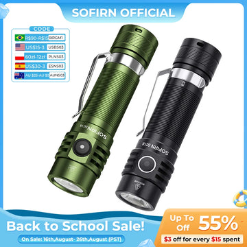 Sofirn SC18 1800lm EDC Flashlight USB C Rechargeable SST40 LED 18650 Torch TIR Optics Lens Lantern with Power Indicator Apsilon
