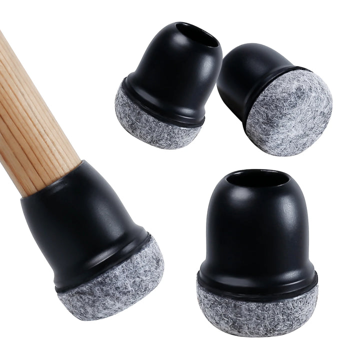 16PCS Silicone Chair Leg Floor Protectors with Wrapped Felt Sofa Table Feet Pads Non Slip Reduce Noise for Hardwood Floors