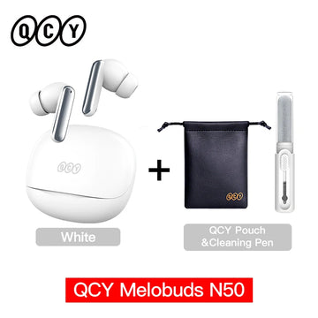 QCY Melobuds N50 ANC Bluetooth 5.4 Wireless Earphones Active Noise Cancellation 6 Mics Clear Call Earbuds Multipoint Connection Apsilon