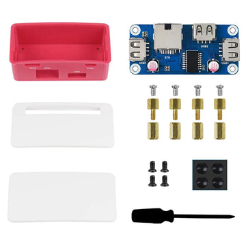 Raspberry Pi Zero 2 W Ethernet / USB HUB HAT (B) for Raspberry Pi Series 1 x RJ45 3 x USB 2.0 Interface for Raspberry Pi Zero Apsilon