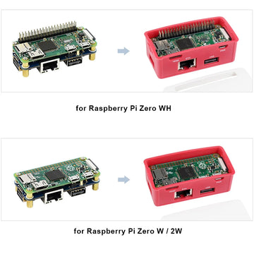 Raspberry Pi Zero 2 W Ethernet / USB HUB HAT (B) for Raspberry Pi Series 1 x RJ45 3 x USB 2.0 Interface for Raspberry Pi Zero Apsilon